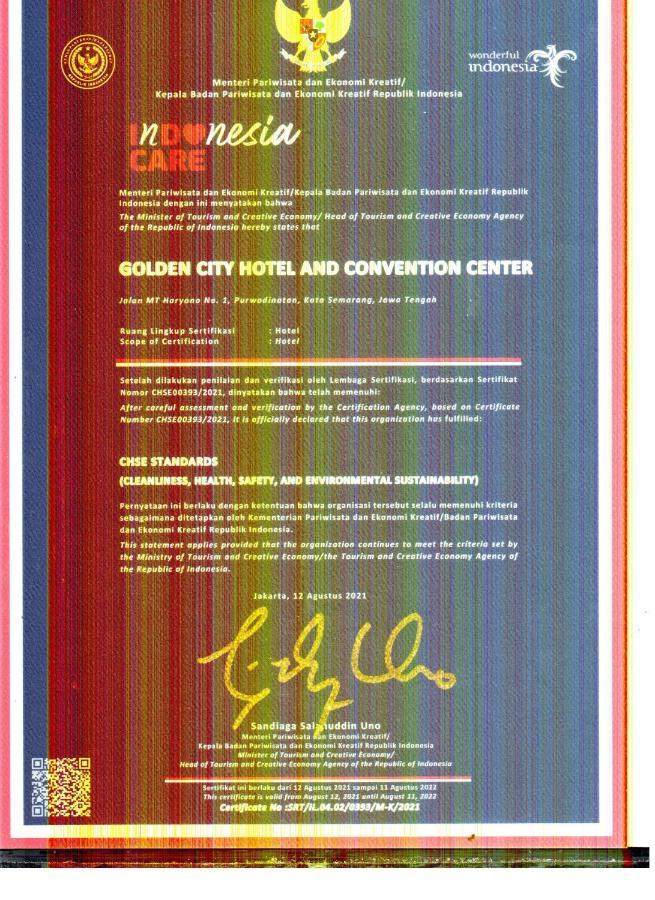 סמאראנג Golden City Hotel And Convention Center - Chse Certified מראה חיצוני תמונה